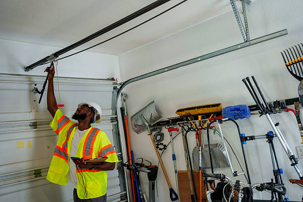 Professional Garage Door Panel Replacement technician working in Durant, OK